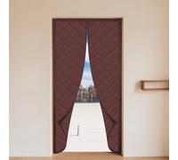 Screen Door 117 x 217 cm Thickened Windproof Waterproof Cover Insulation Keep Warm in Winter Cool in Summer for Heater Room, Living Room, Brown