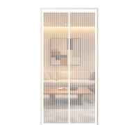 Screen Door 225 x 250 cm Self Sealing Powerful Magnets Magnetic Screenfly Doors with Powerful Magnets & Full Frame Magic Tape Suitable for Patio Doors Balcony Bedroom, White