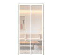 Screen Door 40 x 215 cm Self Sealing Powerful Magnets Heavy Duty Bug Mesh Curtain with Powerful Magnets & Full Frame Magic Tape Suitable for Patio Doors Balcony Bedroom, White