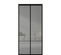 Screen Door 55 x 265 cm Self Sealing Powerful Magnets Heavy Duty Pet Screen Door with Powerful Magnets & Full Frame Magic Tape Suitable for Patio Doors Balcony Bedroom, Black