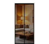 Screen Door 65 x 230 cm Self Sealing Powerful Magnets Magnetic Fly Screen Doors with Powerful Magnets & Full Frame Magic Tape Suitable for Patio Doors Balcony Bedroom, Black