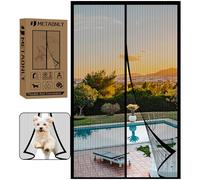 Screen Door Closer Screen Magnetic Closure for Single Front Patio Sliding Door Frame Hook&Loop pet Screen Door Fits Door Size 36" x 82",Actual Screen Size 38" x 83"