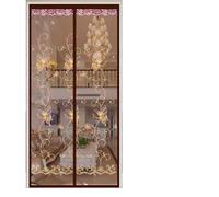 Screen Door Curtain Summer Household Magnetic Magnet Pair Suction Partition for Patio Doors Balcony Bedroom (Color 01 90x210cm)