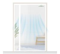 SCREEN DOOR Magnetic Fly Screen Balcony Door, 120 x 230 cm, Side-Opening Fly Screen Door for Additional Convenience, Insect Protection Balcony Door, Easy Installation, White