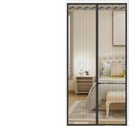 Screen Door，Pet Friendly Walk Through Door Magnetic Closure- Mesh Keeps Bugs Out(Black,W 90cm x H 200cm)