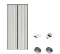 Screen Door Premium Magnetic Summer Curtains Automatic Closing Door Screens Mesh Net for Patio Doors Balcony Bedroom(Black Type 2,110 x 210cm)