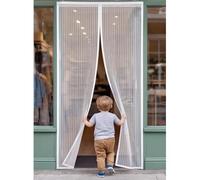 Screen Doors with Magnets 193 x 203 cm Frame Hook & Loop Hundreds of Sizes Duty Door Screen Keep Bugs Out & Lets Fresh Air in No Drill Installation Automatically Closes, White