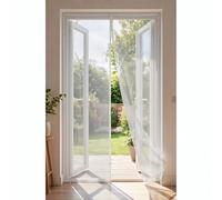 Screen Doors with Magnets 218 x 269 cm Frame Hook & Loop Hundreds of Sizes Fly Nets for Doors Keep Bugs Out & Lets Fresh Air in Easy to Install Without Drilling, White