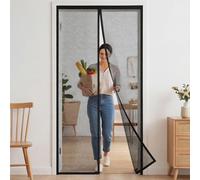 Screen Doors with Magnets 220 x 177 cm Frame Hook & Loop Hundreds of Sizes Duty Door Screen with Powerful Magnets Keeps Bugs Out No Drill Installation Automatically Closes, Black