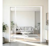Screen Doors with Magnets 240x290cm Left or Right Side Opening Fly Nets for Doors Full Frame Magic Tape Mesh Net Partition Magnetism Automatically Closes White