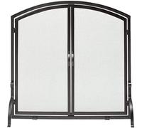 Screen Fire Guard Stove With 2 Doors,Handcrafted Free Standing Spark,Heavy Duty Metal Mesh,Powder Coat Finish Yearn