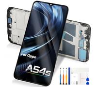 Screen for Oppo A54s LCD Display for Oppo A54s LCD Screen Replacement Touch Screen Digitizer Assembly with Tool CPH2273 (Black with Frame)