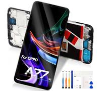 Screen for Oppo A57 5G / A77 5G LCD Display - for Oppo A77 5G LCD Touchscreen Digitizer for Oppo A77 5G CPH2339 Replacement Glass Sensor Assembly Tool (Black with Frame)