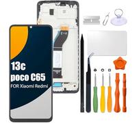 Screen for Xiaomi Redmi 13c | Poco c65 LCD with Frame 23100RN82L 2310FPCA4G Display Touch Digitizer Assembly Replacement with Repair kit