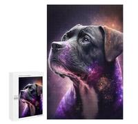 Screen-Free Activity - Cosmic Canine Dream, Adult Wooden Jigsaw, 1000 PCS - to Assemble, Frame And Display