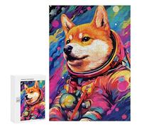 Screen-Free Activity - Cosmic Canine Explorer-9, Decorative Wooden Puzzle, 300 PCS; for Couples, Friends And Family