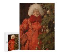 Screen-Free Activity: Happy Mrs Claus Xmas, 500 PCS, Displayable Picture Puzzle, for Relaxing Solo Or Group Play