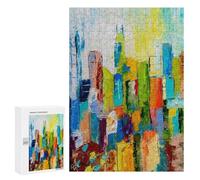 Screen-Free Activity: SunNY, 300 PCS, Decorative Wooden Puzzle, for Mindful Indoor Entertainment