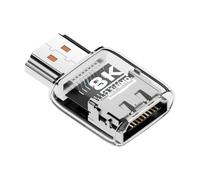 Screen Link Converter, 8K 60Hz Double Direction Signal Coupler, Plug to Port Display Bridge for Media Transmission, Ultra Fast PC Interface for Notebook, Television, Beam Device, Workstation