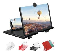 Screen Magnifier 2026 New Version, 3d Hd Phone Magnifier Screen, Foldable Phone Magnifiers with Stand Holder, Eye Protection, Portable, Compatible with All Smartphones, Gifts for All (B,12nch)