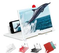 Screen Magnifier 2026 New Version, 3d Hd Phone Magnifier Screen, Foldable Phone Magnifiers with Stand Holder, Eye Protection, Portable, Compatible with All Smartphones, Gifts for All (A,12nch)