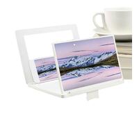 Screen Magnifier for Cell Phone - 12 Inch Portable Projector Amplifier | 3D HD Adjustable Angle Screen Magnifier for Smartphone with Mirror and Foldable Stand, Phone Screens Enlarger, Mobile Video