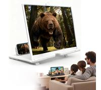 Screen Magnifier for Cell Phone,2026 Upgrade 3D HD Mobile Phone Magnifier Projector Screen for Movies,Videos and Gaming,Foldable ph-one Stand with Screen Amplifier,Supports All Cellphone (Black, 10in)