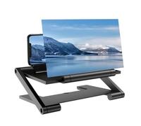 Screen magnifier for smartphones, foldable height-adjustable mobile phone holder with screen magnification, smartphone screen magnifier for the office, when studying, travelling
