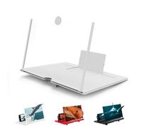 Screen Magnifier Newests Version, 2026 3D Ultra HD,Compatible with All Smartphones,10’12’14’16’18’mobile phone magnifier screen for Movies, Videos (White, 18in)