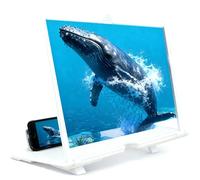 Screen Magnifier Version for Cell Phone, 2026 Ultra HD 10-18 Inch 3D Smartphone Screen Amplifier, Foldable Phone Projector for Movies, Videos & Gaming (White, 10 Inch)