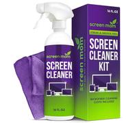 Screen Mom Screen Cleaner Spray, 475ml With Microfiber Wipe - TV Screen Cleaner Spray and Wipes for LCD LED OLED, Laptop Cleaning Kit, Computer, Smartphone, iPad, Car Screen Cleaning Kit - Made in USA