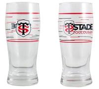 Screen-printed beer glass Stade Toulousain (x2) Blanc 300 ml
