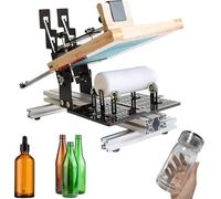 Screen Printing Machine, Manual Curved Cylinder Press for Bottles, Mugs, Cups, Maximum 200 x 250mm Graphic Area