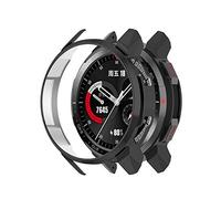 Screen Protector Cover for Honor Watch GS Pro,Plating PC Protector Frame Watch Case Skin,Anti-scratch Protective Watch Shell Lightweight Bumper for Huawei Honor Watch GS Pro Watch (black)