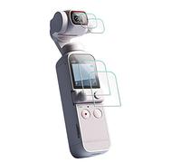 Screen Protector Designed for DJI Pocket 2 /Pocket 1 Camera (2 Lens & 2 LCD Screen), KOMET Tempered Glass 9H Hardness 0.33mm Thickness Anti-Bubble Anti-Scrach