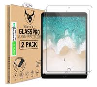 Screen Protector For Apple iPad Pro 10.5, Air 3, 2 Pack Tempered Glass [9H Hardness]