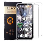 Screen Protector for Blackview FORT 2,[2 Pack] 99.99% HD Full Coverage Easy Installation Round Edge Scratch Resistant Bubble Free,9H Hardness Premium Quality Tempered Glass Film,Transparent