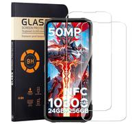 Screen Protector for Doogee Blade 10 Power,[2 Pack]99.99% HD Full Coverage Easy Installation Round Edge Scratch Resistant Bubble Free,9H Hardness Premium Quality Tempered Glass Film,Transparent