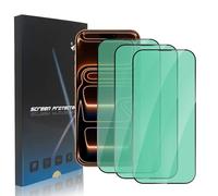 Screen Protector for iPhone 17 Pro Max, 3 Pack Anti Blue Light Tempered Glass Protective Film [Green Light Eye Protection] Compatible with iPhone 17 Pro Max 6.9'', Anti Fingerprint, Anti Scratch