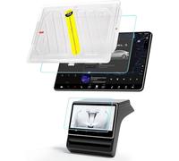 Screen Protector for Tesla Model Y Juniper 2025 2026 Model 3 Highland 2024 2025 with Alignment Kit Front Back Tempered Glass Touch Screen Protective 9H Hardness Anti Glare Fingerprint HD Clear