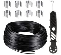 Screen Repair Kit, Screen Roller Tool Kit with Bearing and Removal Hook, Replace Screening for Patio and RV, 3.5mm x 50ft