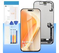 Screen Replacement for iPhone 17 A3520, A3258, A3519, A3521 6.3" LCD Screen Display Touch Digitizer with True Tone, Face ID Support, 3D Touch (Tools - Waterproof Seal - Screen Protector)