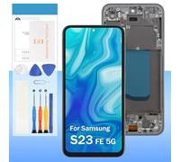 Screen Replacement for Samsung Galaxy S23 FE SM-S711U SM-S711B SM-S711W SM-S7110 SM-S711N 6.4" LCD Display Touch Digitizer Assembly with Black Frame(Incell,Not Fingerprint)