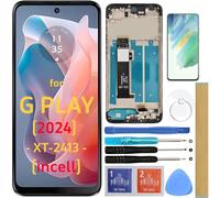 Screen Replacement LCD Display Touch Digitizer Assembly with Frame for Motorola Moto G Play 2024 XT2413 XT2413-1 XT2413-2 XT2413-3 G Play Gen 3 XT2413-V 6.5"