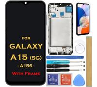 Screen Replacement LCD Display Touch Digitizer Assembly with Frame for Samsung Galaxy A15 5G A156 SM-A156U SM-A156P SM-A156W SM-A156VL SM-A156A SM-A156B SM-A156M 6.5" (NO Fingerprint Function)