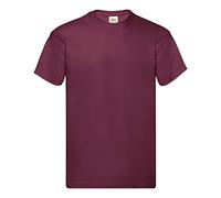 Screen Stars Fruit of The Loom Men's Plain T-Shirt 100% Cotton, Bordeaux, M