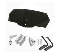 Screen Visor Airflow Adjustable Windscreen Wind Deflector Universal Motorcycle Windshield For Kawasaki(Black)
