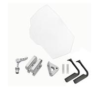 Screen Visor Airflow Adjustable Windscreen Wind Deflector Universal Motorcycle Windshield For Kawasaki(Clear)