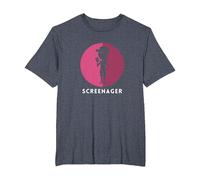 Screenager T-Shirt, Men's Big and Tall, Heather Blue, 2X Tall