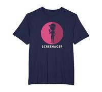 Screenager T-Shirt, Men's Big and Tall, Navy Blue, 2X Tall